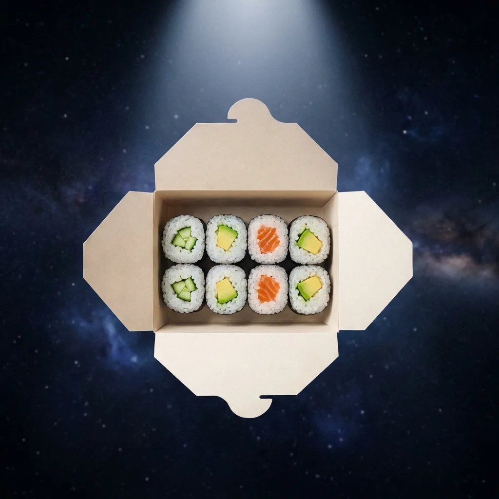 テイクアウト箱と天の川