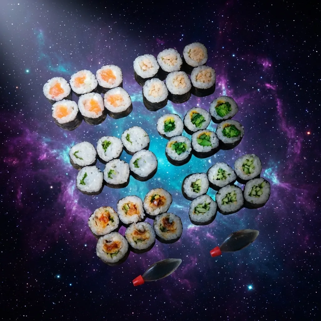 別アングルの商品写真を宇宙背景に合成