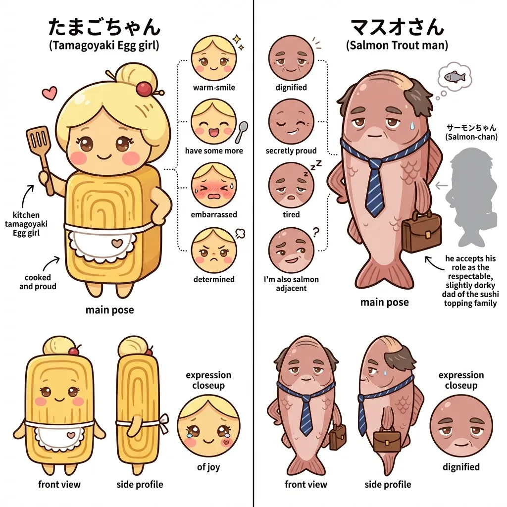 たまごちゃん・マスオさん キャラクターシート