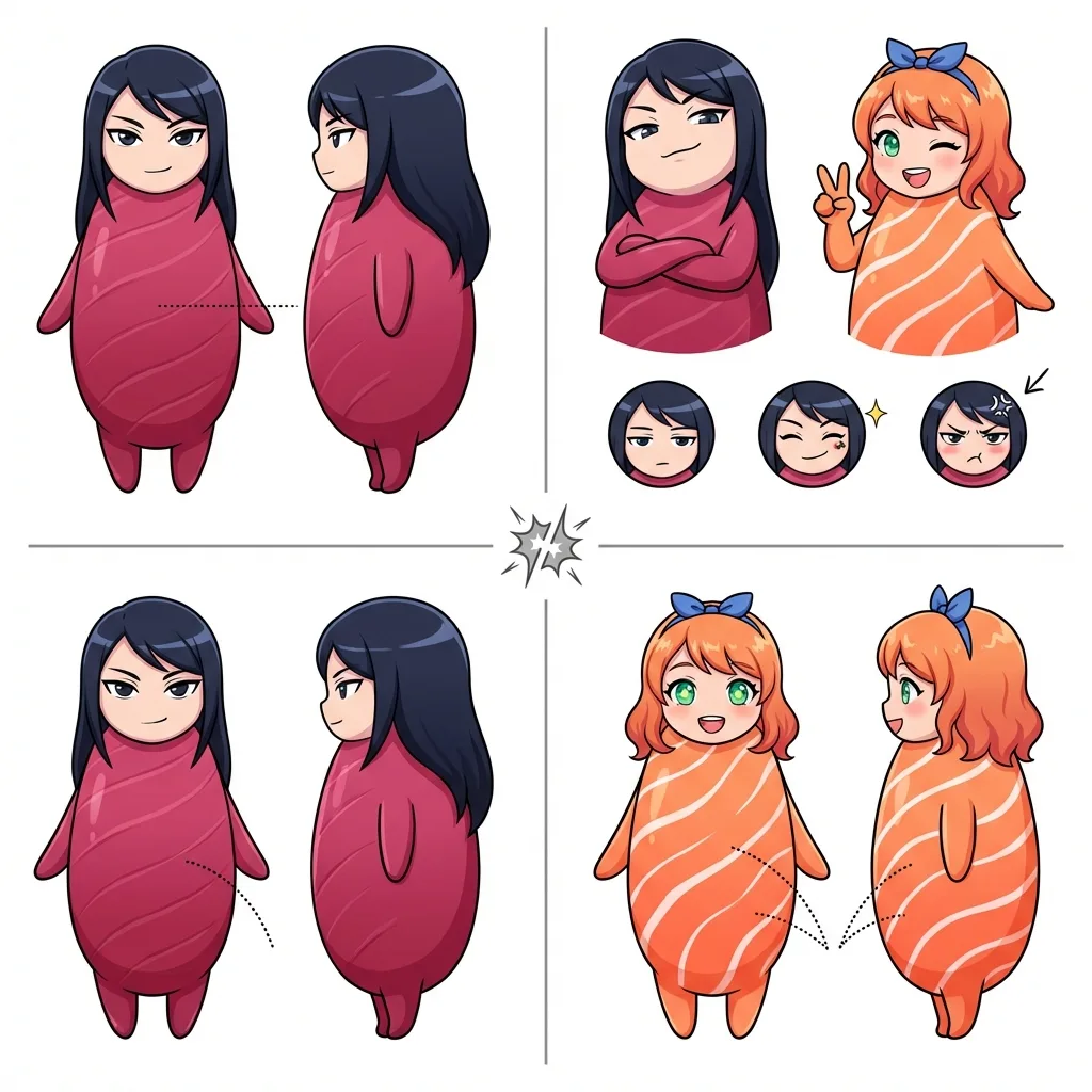 マグロちゃん・サーモンちゃん キャラクターシート