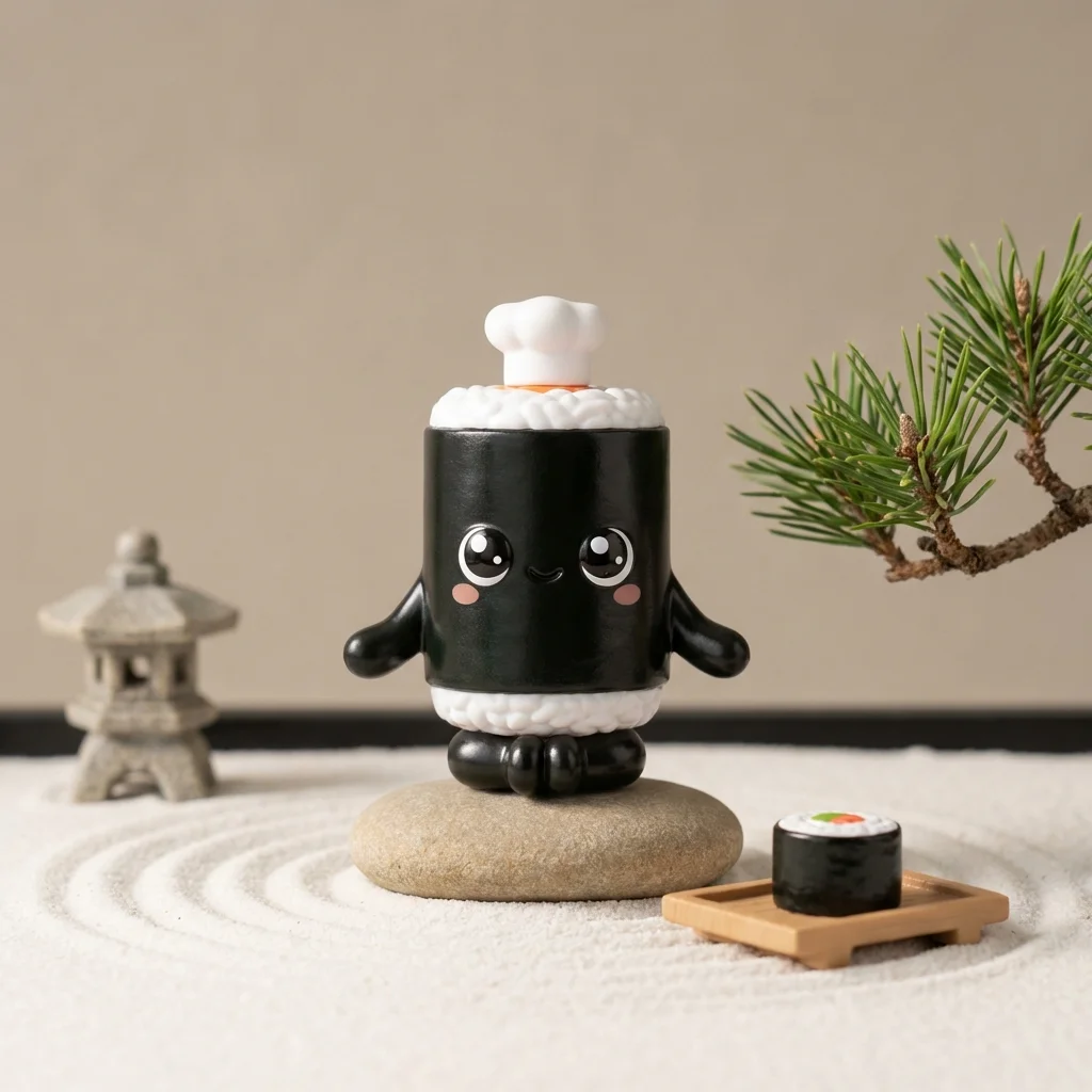 禅の庭で、瞑想