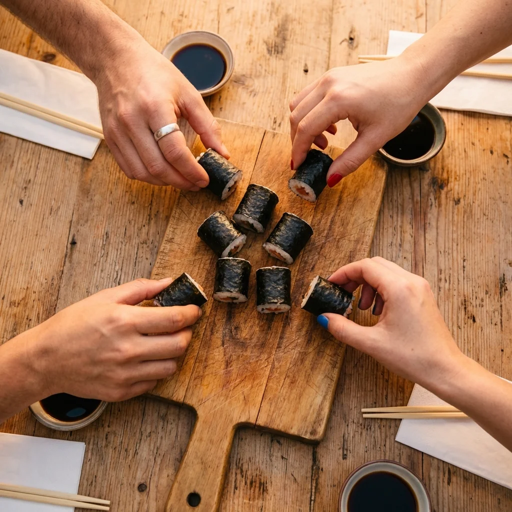 4方向から、手が伸びる