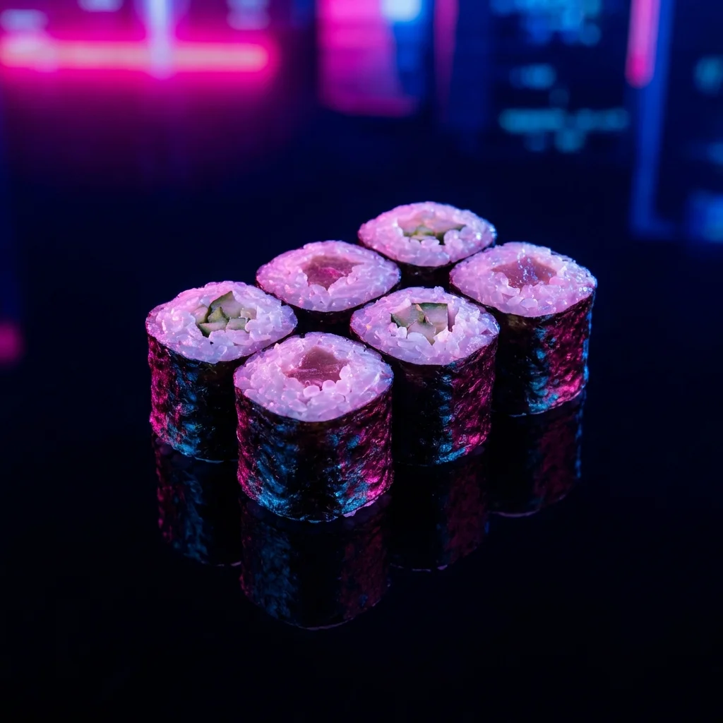 ネオンに照らされて