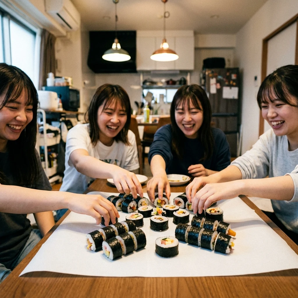 女子会で細巻き